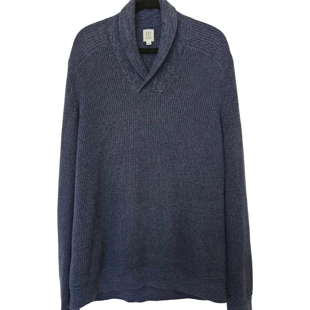 GAP Navy Blue Shawl Collar Sweater Mens Large